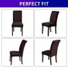 Howhic Stretch Chair Covers for Dining Room Set of 4, Removable Washable Dining Room Chair Covers, Dining Chair Slipcovers Seat Protector, Great Home Decor and Banquet Upholstery (Chocolate, 4 Pack) view 4