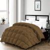 Bedding Castle 1 Piece Half Pinch Pleated Duvet Cover 1200 Thread Count Luxury 100% Egyptian Cotton Full/Queen Taupe view 1