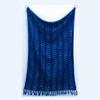 Trade Star Indigo Hand Block Printed Throw Blanket 100% Cotton Throws for Couch Boho Mud Cloth Throw with Tassels Cozy Wrap Throw Decorative Bed Throws (Indigo, Phoenix (120 x 170 Cms)) view 1