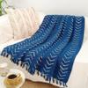 Trade Star Indigo Hand Block Printed Throw Blanket 100% Cotton Throws for Couch Boho Mud Cloth Throw with Tassels Cozy Wrap Throw Decorative Bed Throws (Indigo, Phoenix (120 x 170 Cms)) view 2