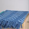 Trade Star Indigo Hand Block Printed Throw Blanket 100% Cotton Throws for Couch Boho Mud Cloth Throw with Tassels Cozy Wrap Throw Decorative Bed Throws (Indigo, Phoenix (120 x 170 Cms)) view 3