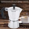 Stovetop Espresso Maker Moka Pot Italian Espresso Greca Coffee Maker 2 Cup 100ml Aluminum Stove Top Coffee Home Office Use Gift for Friends for Italian Espresso Cappuccino Latte Silver view 2