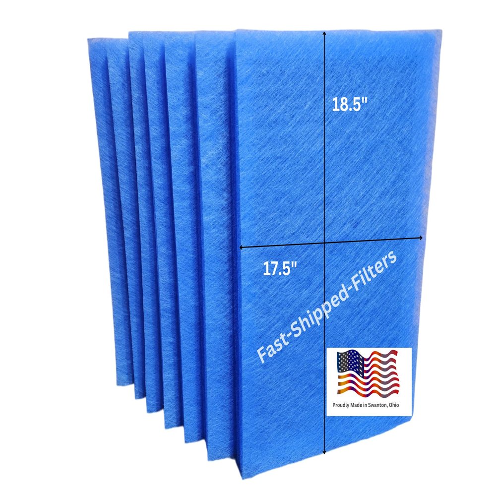 Fast-Shipped-Filters 7 Pack 20x20 Replacement Filters Designed to Fit with Dynamic Air Cleaner Refill Blue