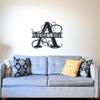 Badger Steel USA - Alphabet Split Wall Decor - Metal Wall Art - 22" X 22" - Black view 1
