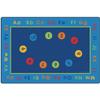 Carpets for Kids 8534 Basic Concepts Literacy Classroom Learning Rug 8ft 4in x 13ft 4in Rectangle Blue view 1
