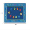 Carpets for Kids 8534 Basic Concepts Literacy Classroom Learning Rug 8ft 4in x 13ft 4in Rectangle Blue view 2