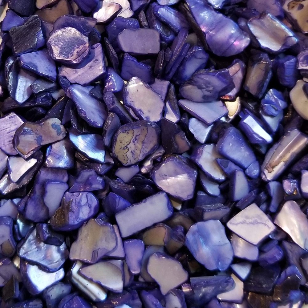 BeachWalk Small Natural Crushed Shells - for Weddings, Vase Filler, Home Dcor, and Crafts (32 oz (2 lb), Purple Pearl)