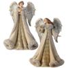Contemporary Home Living Set of 2 Resin Champagne Opulence Angel 10" view 1