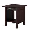AFI Nantucket End Table with Built-in Charger in Espresso view 1