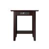 AFI Nantucket End Table with Built-in Charger in Espresso view 4