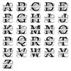 Badger Steel USA - Alphabet Split Wall Decor - Metal Wall Art - 18" X 18" - Black view 4