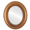 Oval Beveled Wall Mirror for Home Decor - Imperial Style - Sunset Gold - 26x36 Outside Dimensions view 1