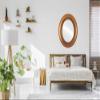 Oval Beveled Wall Mirror for Home Decor - Imperial Style - Sunset Gold - 26x36 Outside Dimensions view 3