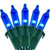 YULETIME 200 Blue Christmas Lights, Pack of 2 Sets 33 ft 100 Count Incandescent-Like LED String Lights (Blue) view 1