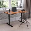 Flash Furniture Tanner Electric Height Adjustable Standing Desk - Table Top 48" Wide - 24" Deep (Mahogany) view 1