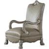 Acme Dresden Accent Chair in Vintage Bone White and PU view 1