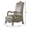 Acme Dresden Accent Chair in Vintage Bone White and PU view 3