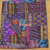 Blanket Bedding Bedspread Bed Kantha Vintage Handmade Silk Patchwork Indian Art Cover India Sari Bohemian Spreads Washed Patola Spread Quilt view 1