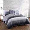 Avondale Manor 4-Piece Cypress Quilt Set, Twin Quilt Comforter Set, Lightweight Ultra-Soft Microfiber, Reversible Comfortable Bedding Set, Hypoallergenic Bedspread, Twin, Black/Grey view 1