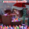 FLY2SKY Christmas Party Favors 25Pcs 3D LED Finger Lights for Kid & Adults Toys Light Up Rings Stocking Stuffers Party Favors Assorted Styles Gift Package No-Repeat Non Candy Gift New Version view 2