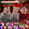 FLY2SKY Christmas Party Favors 25Pcs 3D LED Finger Lights for Kid & Adults Toys Light Up Rings Stocking Stuffers Party Favors Assorted Styles Gift Package No-Repeat Non Candy Gift New Version view 4