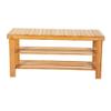 3 Tier Shoe Rack with Bench, Premium Bamboo Shoe Storage Shelf or Shoe Rack Bench, Perfect for Entryway Bathroom Living Room (Wood Color) view 1