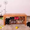 3 Tier Shoe Rack with Bench, Premium Bamboo Shoe Storage Shelf or Shoe Rack Bench, Perfect for Entryway Bathroom Living Room (Wood Color) view 2