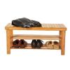 3 Tier Shoe Rack with Bench, Premium Bamboo Shoe Storage Shelf or Shoe Rack Bench, Perfect for Entryway Bathroom Living Room (Wood Color) view 3