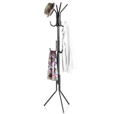 ZSH Standing Coat Rack, 3-Layer 11 Hook Freestanding Coat and Hat Rack for Living Room and Bedroom Garage Entrance Hall Office Closet, 2 Colors (Color : A)