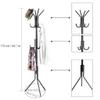 ZSH Standing Coat Rack, 3-Layer 11 Hook Freestanding Coat and Hat Rack for Living Room and Bedroom Garage Entrance Hall Office Closet, 2 Colors (Color : A) view 2