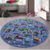 champion rugs Kids/Baby Room/Daycare/Classroom/Playroom Race Car Tracks Racing and Toys Driving Fun Country City Town Road Map Non-Slip Area Rug - Have Fun and Play Safely (8 Feet X 8 Feet Round) view 1