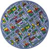 champion rugs Kids/Baby Room/Daycare/Classroom/Playroom Race Car Tracks Racing and Toys Driving Fun Country City Town Road Map Non-Slip Area Rug - Have Fun and Play Safely (8 Feet X 8 Feet Round) view 2