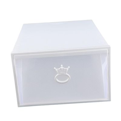 Cabilock Holder Transparent Window Portable Storage Box for Sneakers Thicken Plastic Organizer Easy Access Shoe Container for Closet and Home