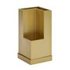 AYY Umbrella Rackss Metal Umbrella Stand, Double-Layer Umbrella Holder for 10 Umbrellas, with Movable Drip Tray, Suitable for Home School Office Hotel Cafe, 28x28x55.5cm (Color : Gold) view 1