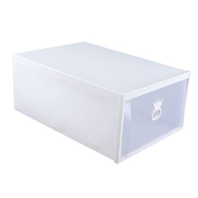 Cabilock Thickened Transparent Drawer Style Shoe Storage Box Stackable Plastic Organizer Window for Easy Access Capacity for Closet Organization
