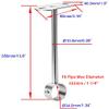 Aopin Curtain Rod Bracket 14 Inch (350mm) with Iron Cap Stainless Steel Ceiling Closet Pole Bracket Wall Mounted Mounting Bracket, 2 Set view 2