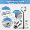 Aopin Curtain Rod Bracket 14 Inch (350mm) with Iron Cap Stainless Steel Ceiling Closet Pole Bracket Wall Mounted Mounting Bracket, 2 Set view 4