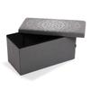 SuskaRegalos- Grey Folding Chest with Mandala - Material: Linen - Measurements: 76.5 x 38 x 37.5 cm view 2