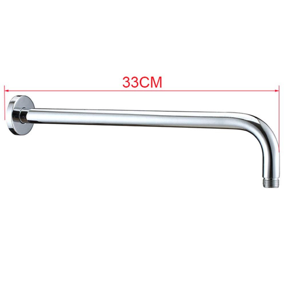 Luxury Wall Mounted L Shape 1/2 Thread 33cm to 53cm Length of 304 Stainless Steel Shower Arm,33cm