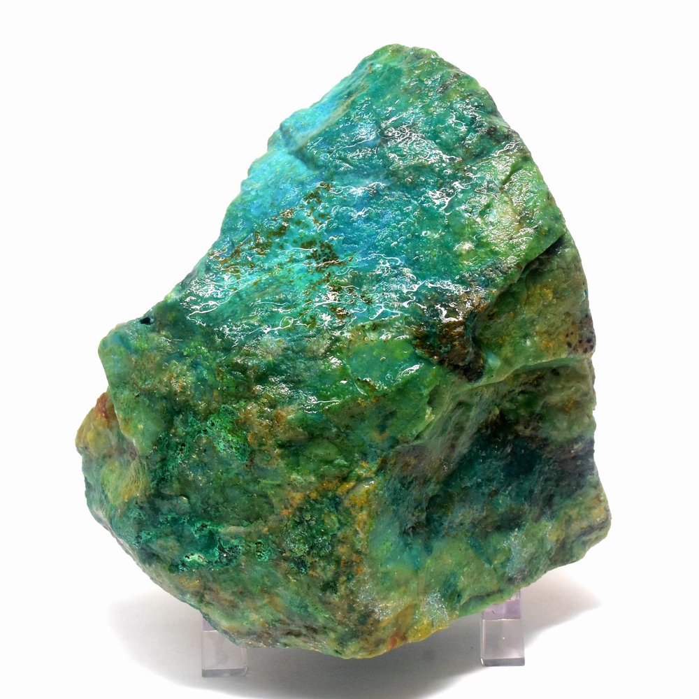 4" 1lb Green Blue Chrysocolla Rough w/Cuprite Natural Crystal Cluster Mineral Gemstone Specimen - Arizona, USA