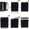 Double-Lattice Bamboo Folding Basket Body with Cover Black Slim Laundry Baskets Dirty Laundry Hamper Basket Home Corner Bin view 2