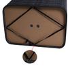 Double-Lattice Bamboo Folding Basket Body with Cover Black Slim Laundry Baskets Dirty Laundry Hamper Basket Home Corner Bin view 3