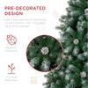 Best Choice Products 9ft Pre-Decorated Holiday Christmas Tree for Home, Office, Party Decoration w/ 2,028 PVC Branch Tips, Partially Flocked Design, Pine Cones, Metal Hinges & Base view 3