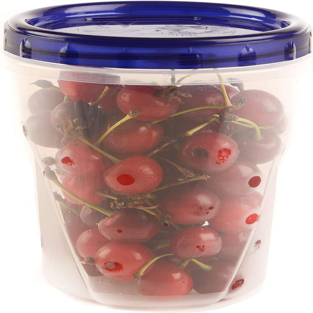 [45 PACK] 32 oz Twist Top Storage Deli Containers - Airtight Reusable Plastic Food Storage Canisters with Twist & Seal Lids, Leak-Proof - Meal Prep, Lunch, Togo, Stackable, BPA-Free Snack Containers