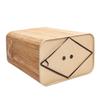 Double-Lattice Bamboo Folding Basket Body with Cover Wood Color Slim Laundry Baskets Dirty Laundry Hamper Basket Home Corner Bin MITPATY view 2