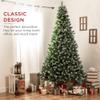 Best Choice Products 7.5ft Pre-Decorated Holiday Christmas Tree for Home, Office, Party Decoration w/ 1,346 PVC Branch Tips, Partially Flocked Design, Pine Cones, Metal Hinges & Base view 2
