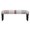 LR Home Multicolor Handmade Upholstered Bench for Bedroom End of Bed | Striped Modern Accent Bench for Living Room, Bedroom, or Entryway Seating | Long Rectangle Sitting Bench | 47" W x 16" D x 18" H view 1