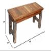 BLACK FOREST DECOR Old Wood Industrial Gray Bench view 2
