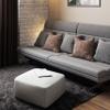 SIMPLIHOME Nate Square Pouf - 20 inch Wide Upholstered Handwoven Cotton Ottoman in Patterned Grey Melange, Boho Footstool or Extra Seating for Living Room with Artisanal Texture, Assembled view 2