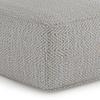 SIMPLIHOME Nate Square Pouf - 20 inch Wide Upholstered Handwoven Cotton Ottoman in Patterned Grey Melange, Boho Footstool or Extra Seating for Living Room with Artisanal Texture, Assembled view 4